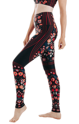 Folklore Printed Yoga Leggings by Yoga Democracy