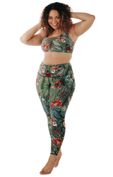 Green Thumb Printed Yoga Leggings by Yoga Democracy