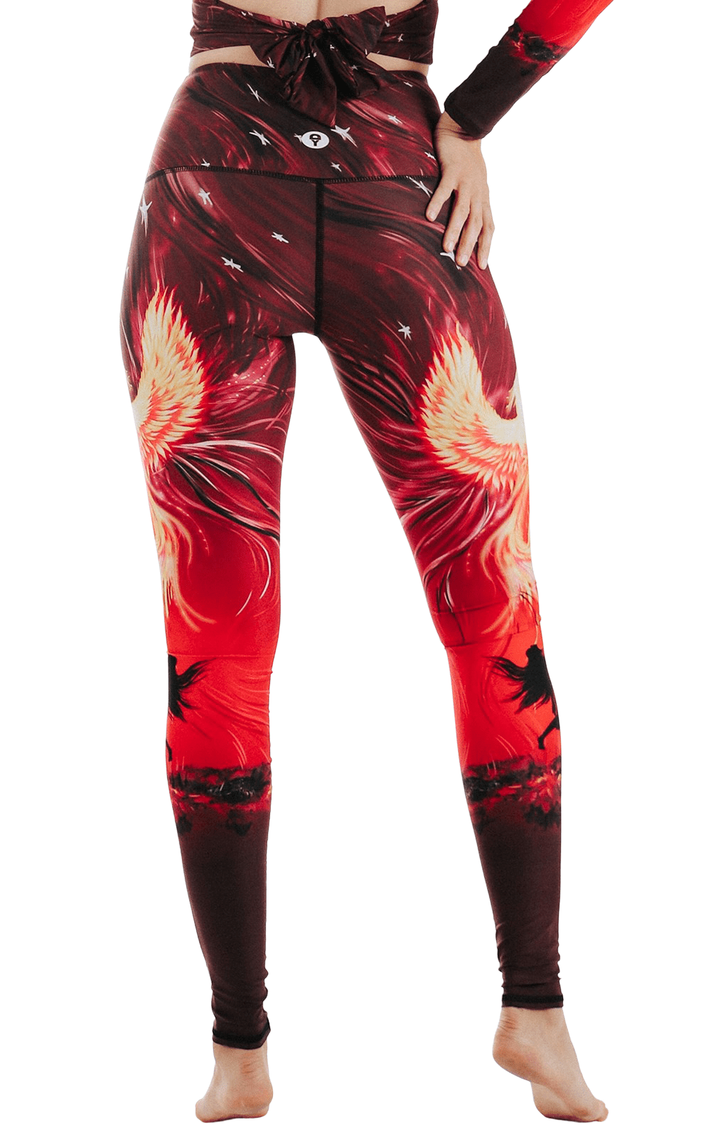 Phoenix Rising Printed Yoga Leggings by Yoga Democracy