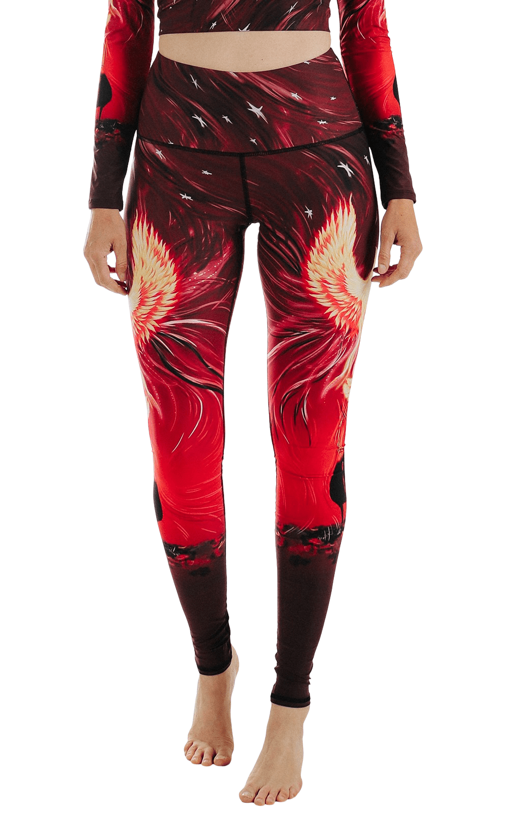 Phoenix Rising Printed Yoga Leggings by Yoga Democracy