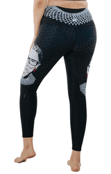 Notorious RBG Printed Yoga Leggings by Yoga Democracy