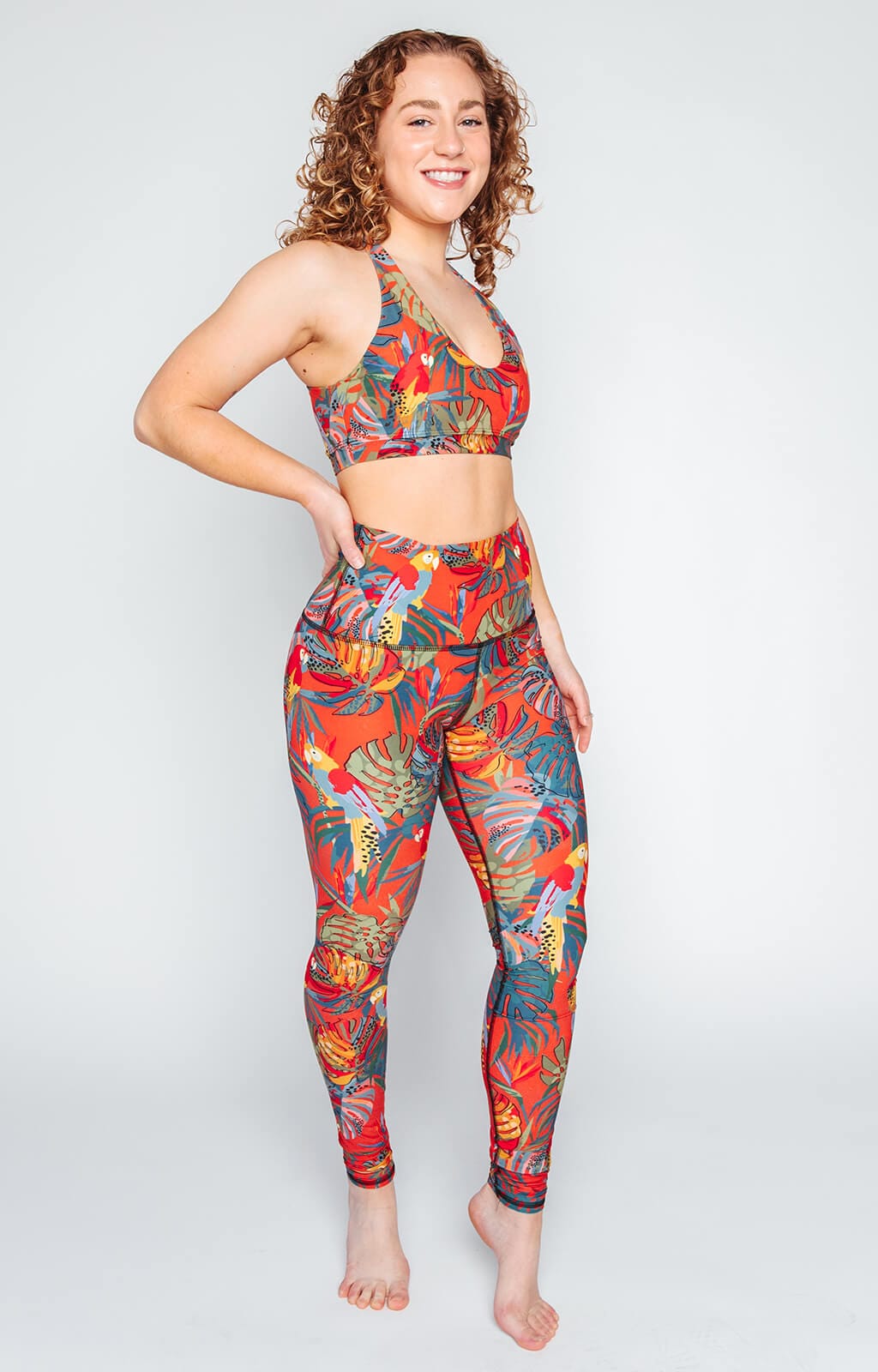 Tropical Paradise Printed Yoga Leggings by Yoga Democracy