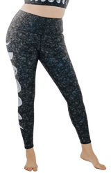 Just a Dark Moon Phase Printed Yoga Legging by Yoga Democracy