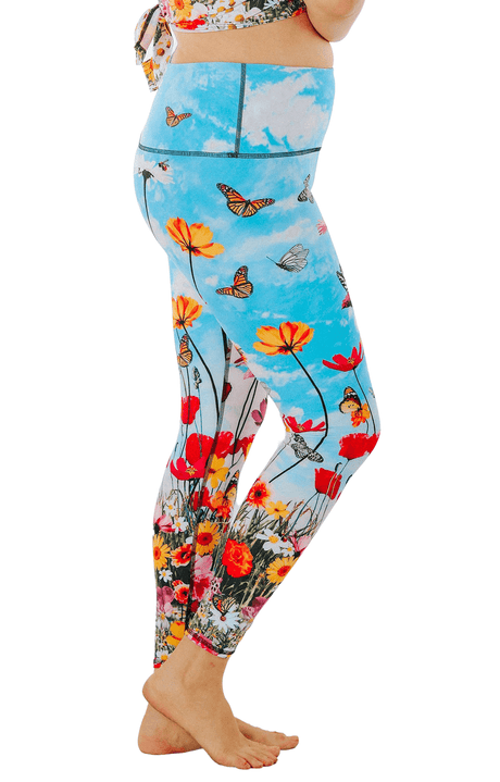 Flower Bomb Printed Yoga Leggings by Yoga Democracy