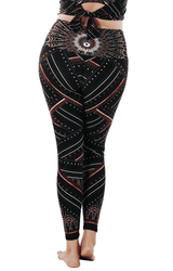 Humble Warrior Printed Yoga Leggings by Yoga Democracy