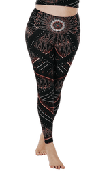 Humble Warrior Printed Yoga Leggings by Yoga Democracy