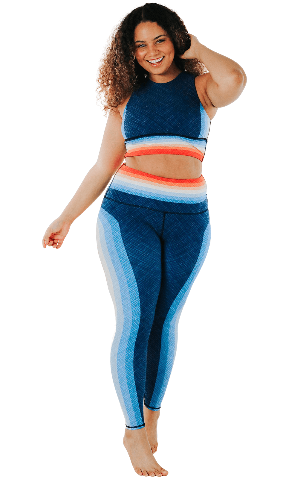 Retro Rainbow Printed Yoga Leggings by Yoga Democracy