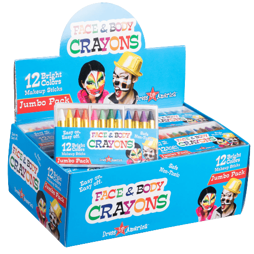 12 Face Paint Crayons - Full Case by Dress Up America