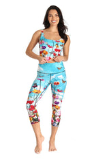 Flower Bomb Printed Yoga Crops by Yoga Democracy