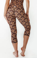 Art Deco Printed Yoga Crops by Yoga Democracy