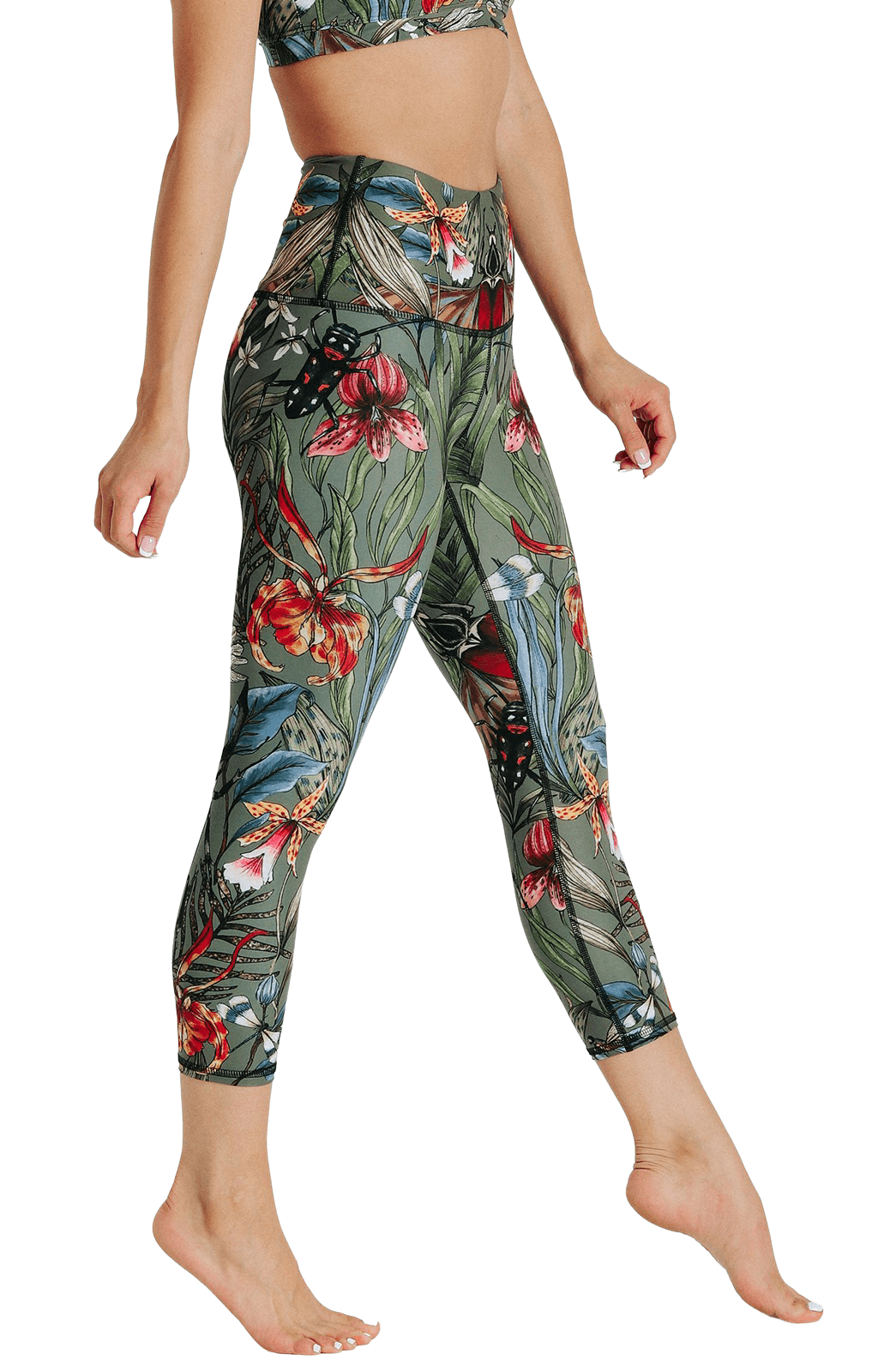 Green Thumb Printed Yoga Crops by Yoga Democracy