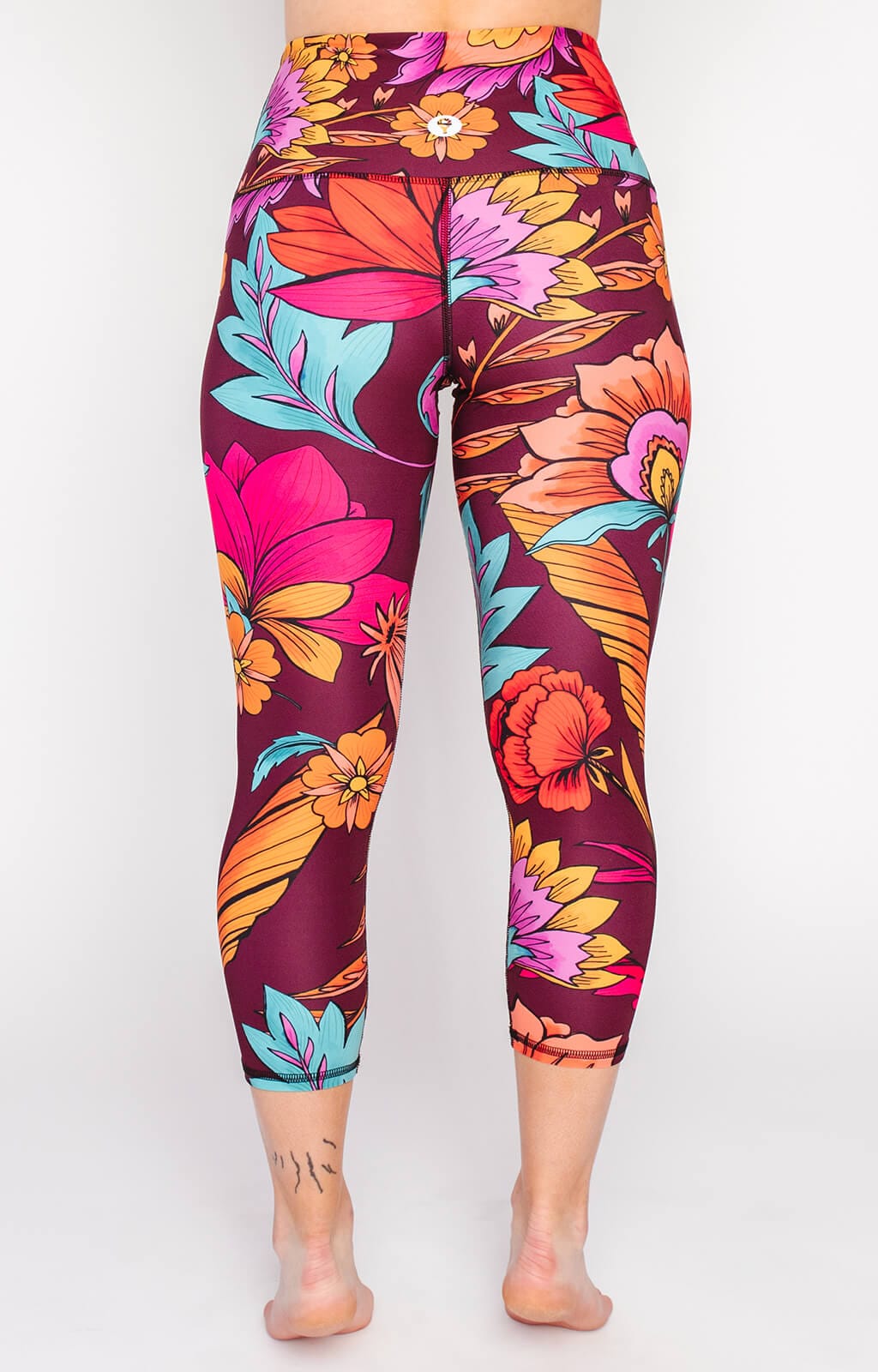 Indie Flow Printed Yoga Crops by Yoga Democracy