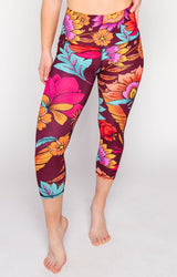 Indie Flow Printed Yoga Crops by Yoga Democracy