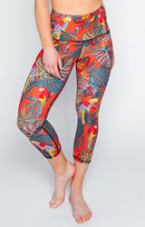 Tropical Paradise Printed Yoga Crops by Yoga Democracy