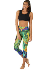 Frida Printed Yoga Crops by Yoga Democracy