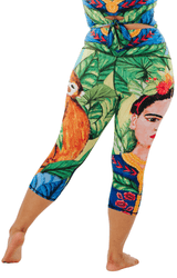 Frida Printed Yoga Crops by Yoga Democracy