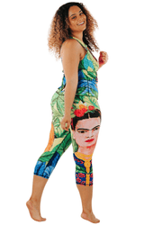 Frida Printed Yoga Crops by Yoga Democracy