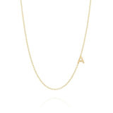 14k Gold Customized initial Necklace by VicStoneNYC Fine Jewelry