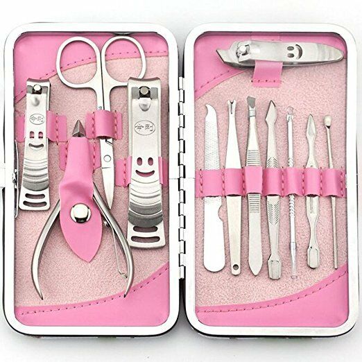 12PCS Pedicure / Manicure Set Nail Clippers Cleaner Cuticle Grooming Kit Case by Plugsus Home Furniture