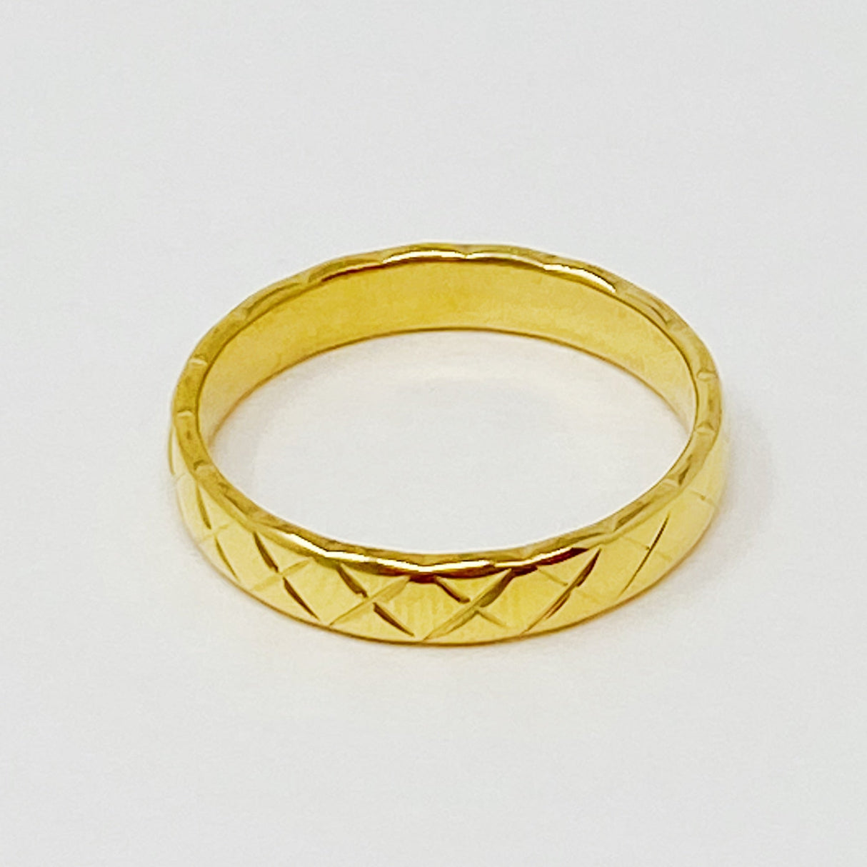 Gold Quilted Ring by Ellisonyoung.com