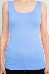 Alberto Makali Square Neck Sleeveless Solid Spandex Top by Curated Brands