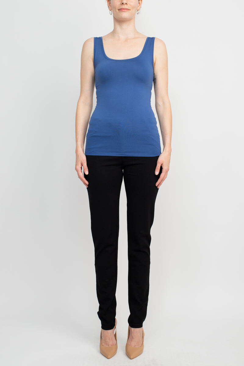 Alberto Makali Square Neck Sleeveless Solid Spandex Top by Curated Brands