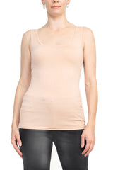 Alberto Makali Square Neck Sleeveless Solid Spandex Top by Curated Brands