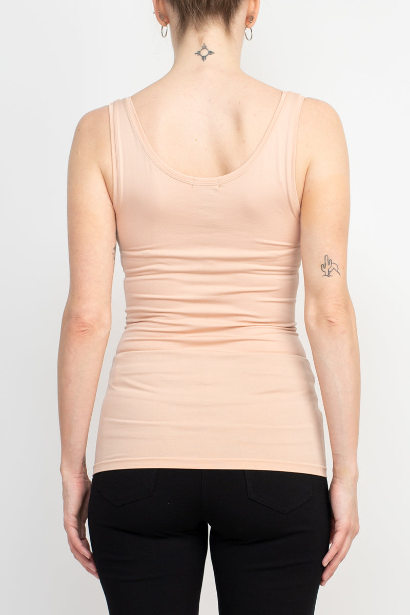 Alberto Makali Square Neck Sleeveless Solid Spandex Top by Curated Brands