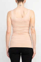 Alberto Makali Square Neck Sleeveless Solid Spandex Top by Curated Brands