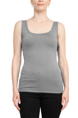 Alberto Makali Square Neck Sleeveless Solid Spandex Top by Curated Brands