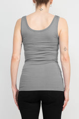 Alberto Makali Square Neck Sleeveless Solid Spandex Top by Curated Brands