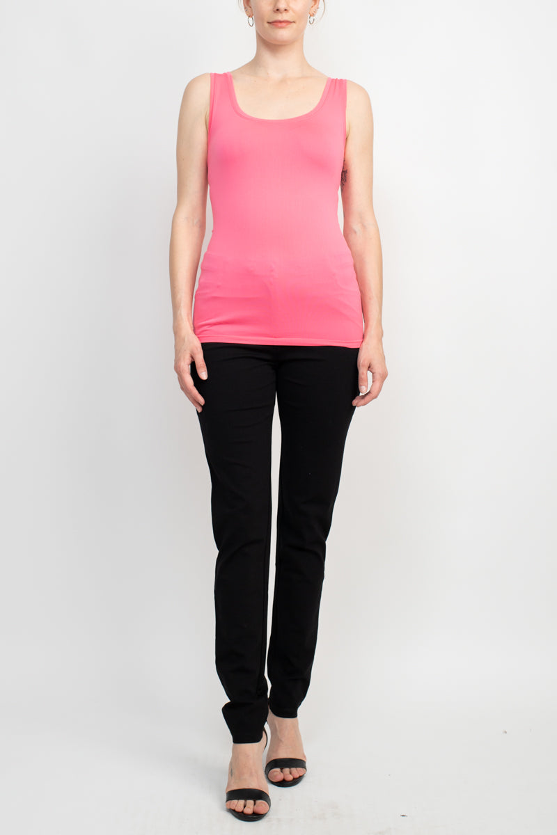 Alberto Makali Square Neck Sleeveless Solid Spandex Top by Curated Brands