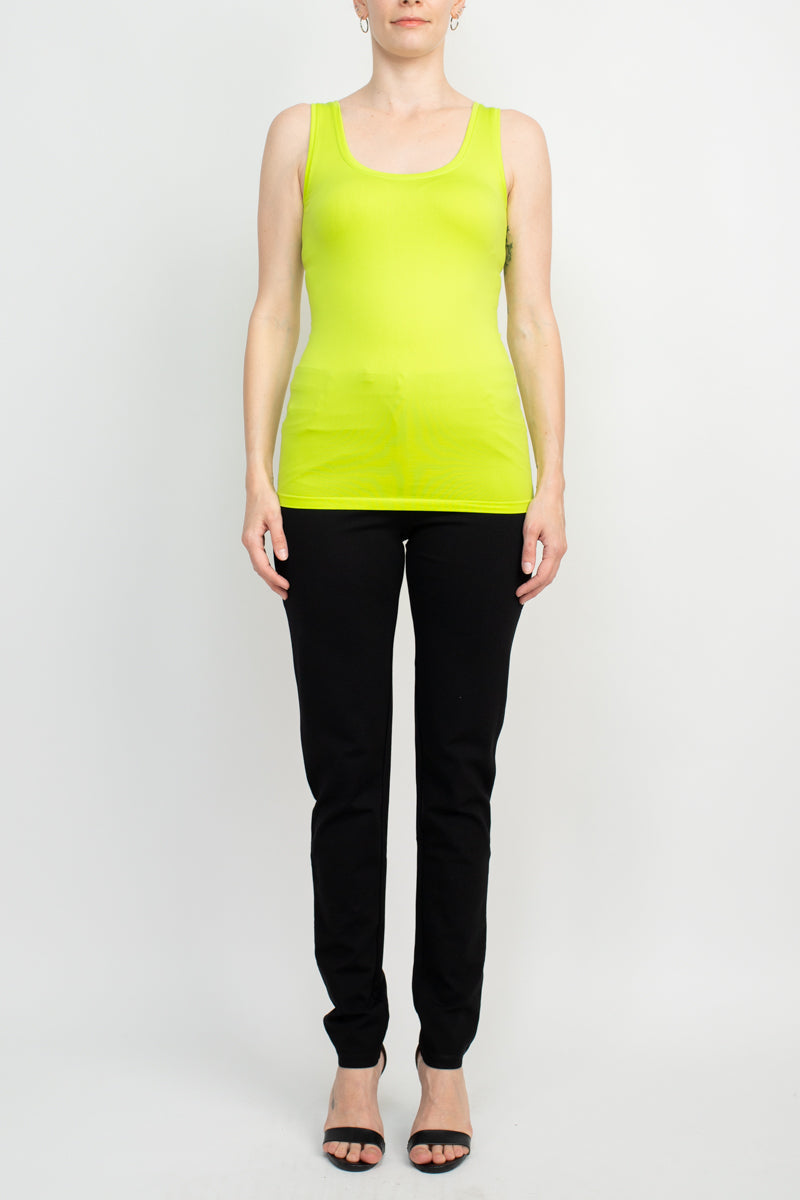 Alberto Makali Square Neck Sleeveless Solid Spandex Top by Curated Brands