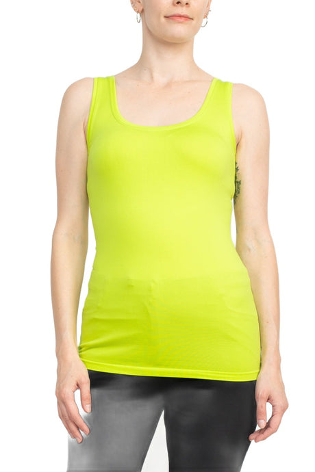 Alberto Makali Square Neck Sleeveless Solid Spandex Top by Curated Brands