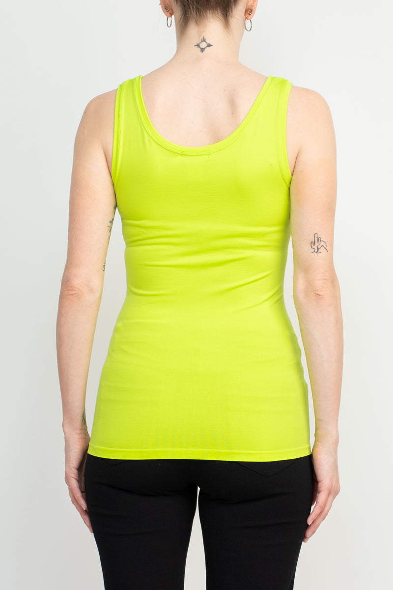 Alberto Makali Square Neck Sleeveless Solid Spandex Top by Curated Brands