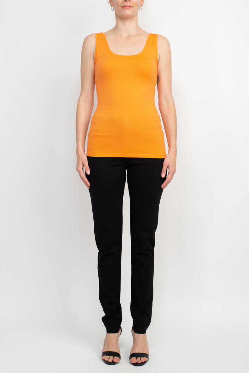 Alberto Makali Square Neck Sleeveless Solid Spandex Top by Curated Brands