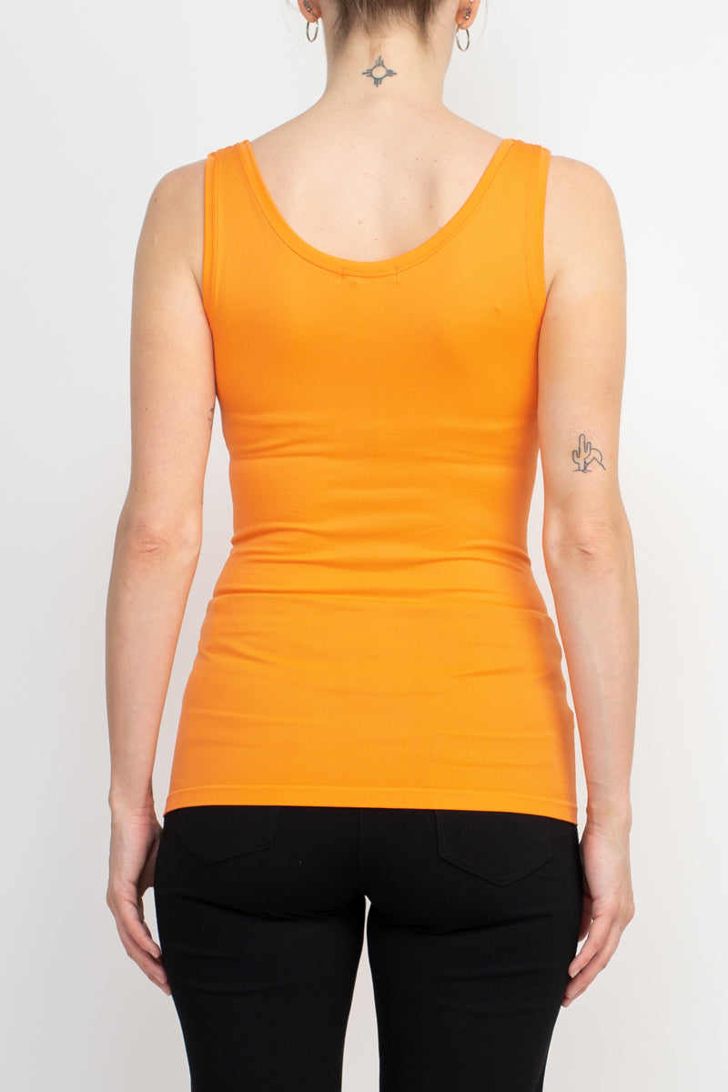 Alberto Makali Square Neck Sleeveless Solid Spandex Top by Curated Brands