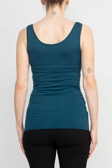 Alberto Makali Square Neck Sleeveless Solid Spandex Top by Curated Brands