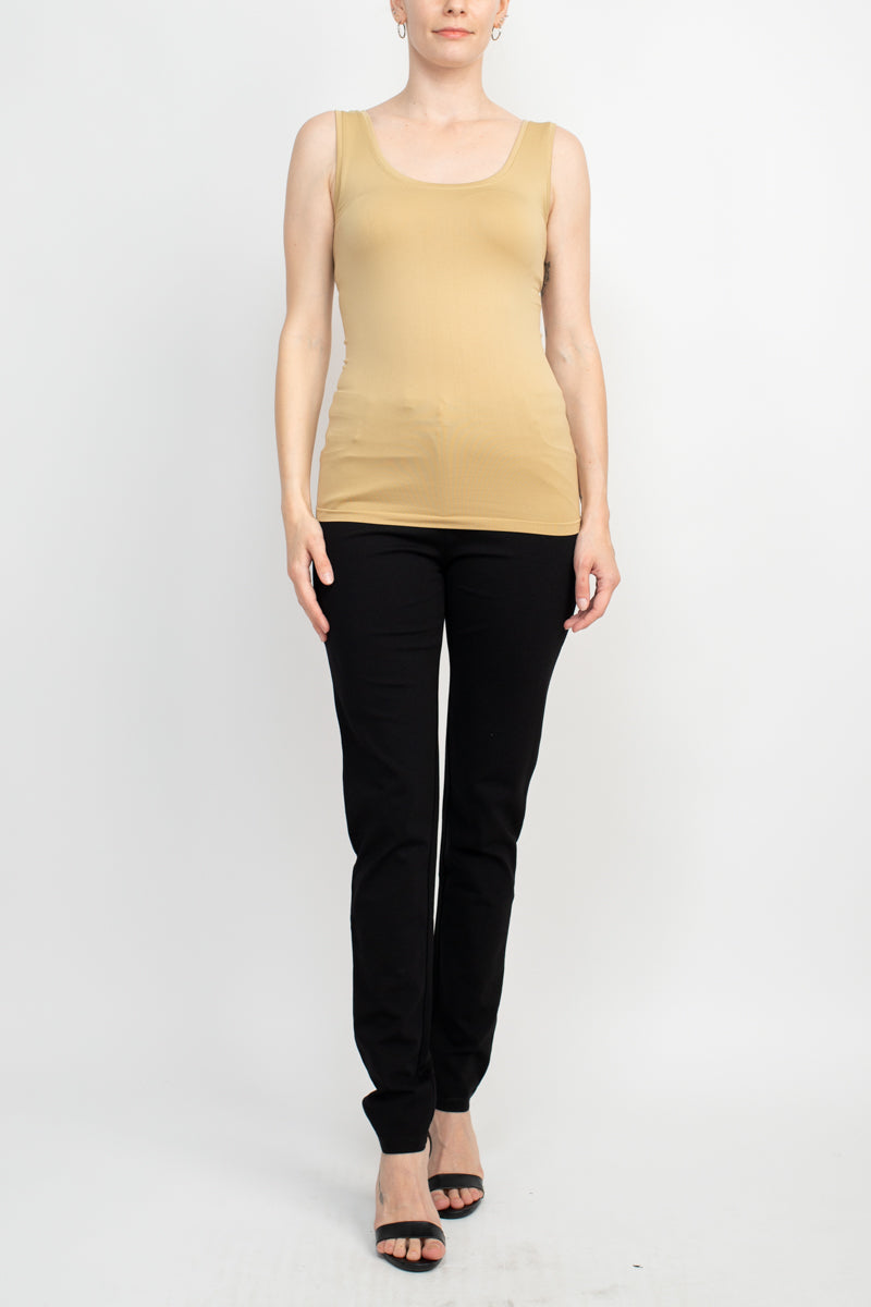 Alberto Makali Square Neck Sleeveless Solid Spandex Top by Curated Brands