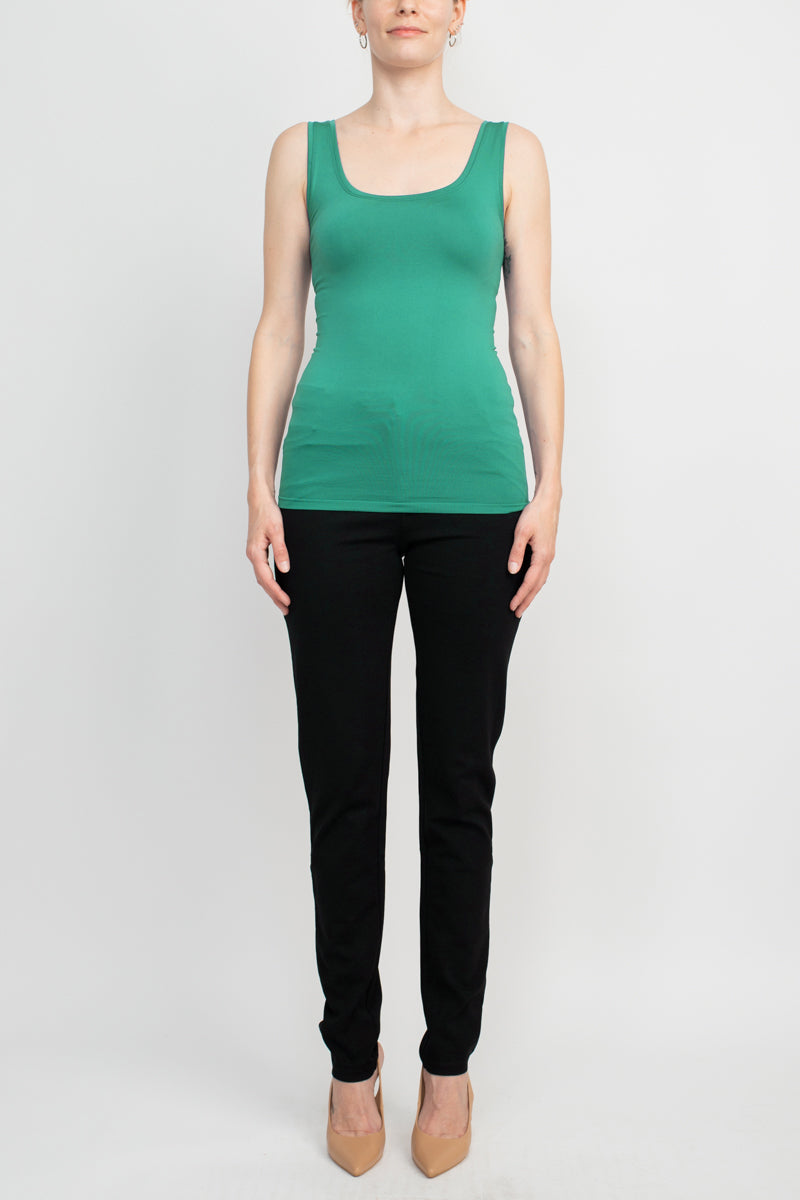 Alberto Makali Square Neck Sleeveless Solid Spandex Top by Curated Brands