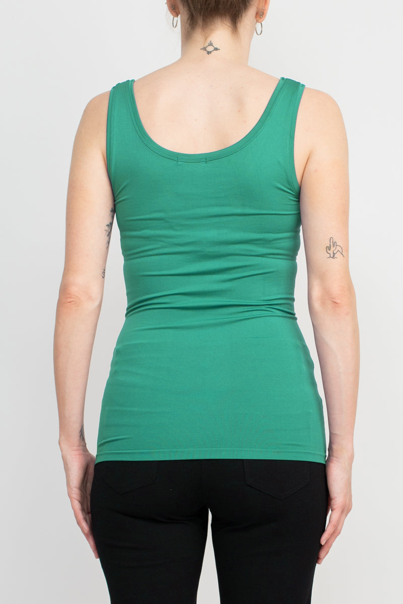 Alberto Makali Square Neck Sleeveless Solid Spandex Top by Curated Brands