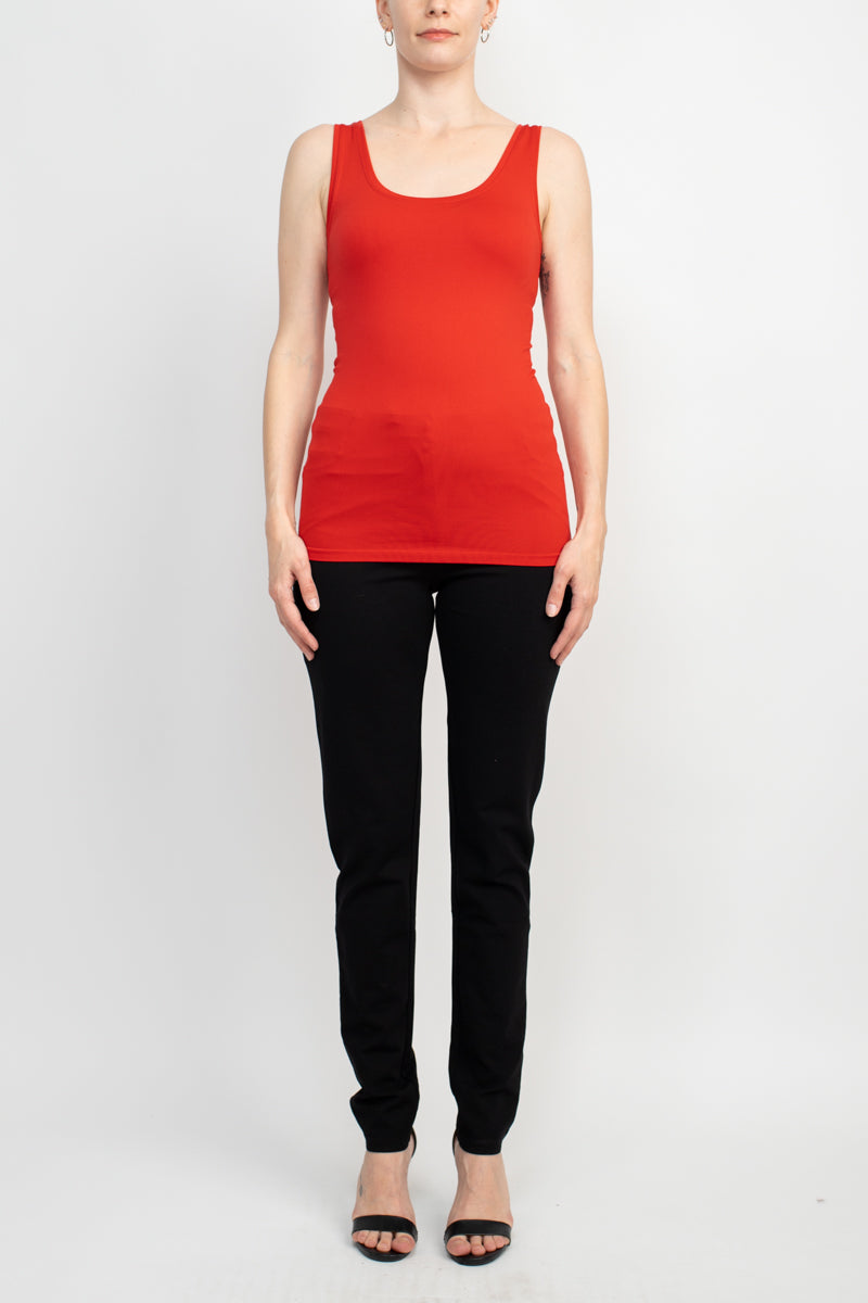 Alberto Makali Square Neck Sleeveless Solid Spandex Top by Curated Brands