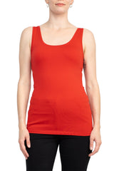 Alberto Makali Square Neck Sleeveless Solid Spandex Top by Curated Brands