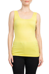 Alberto Makali Square Neck Sleeveless Solid Spandex Top by Curated Brands