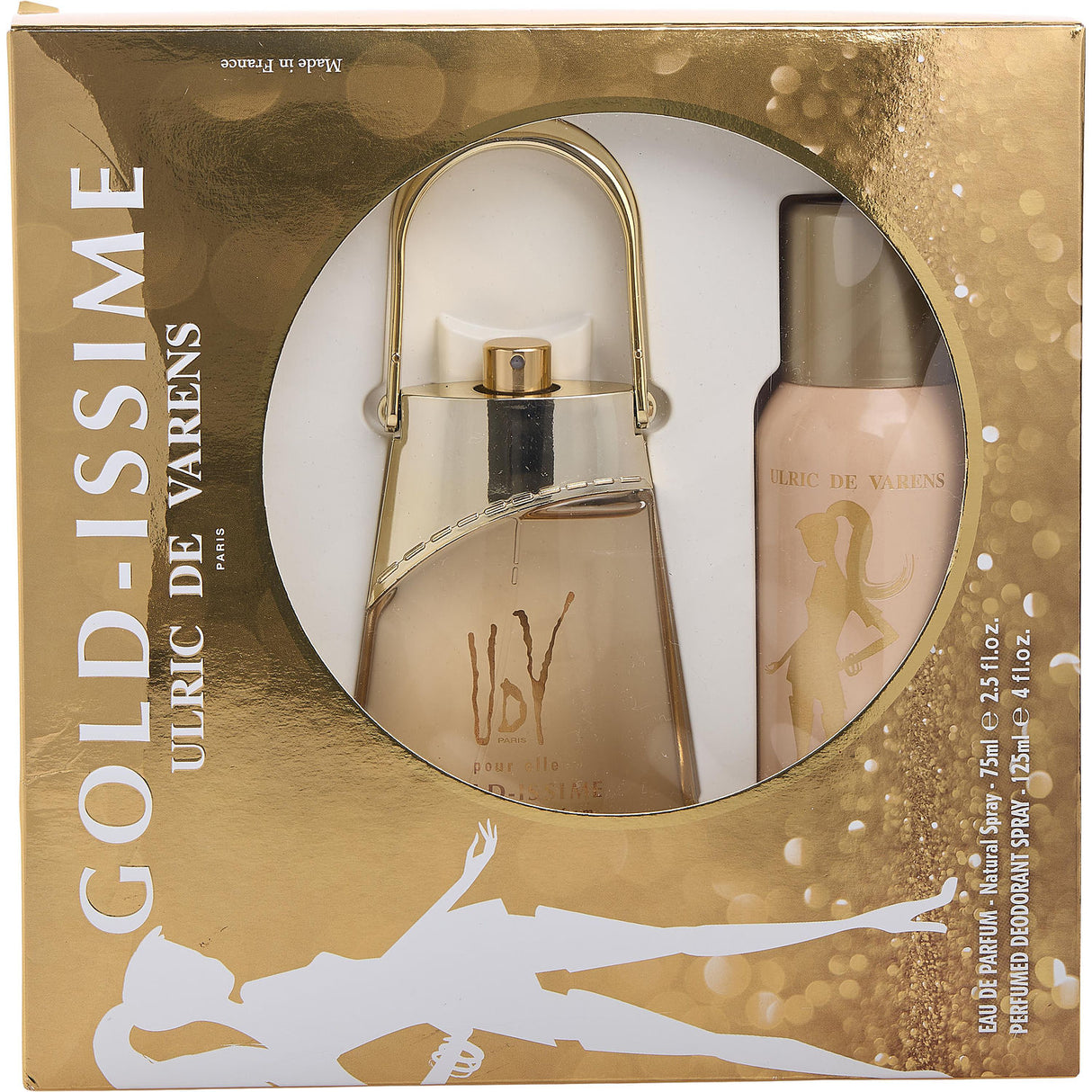 UDV GOLD ISSIME by Ulric de Varens - EAU DE PARFUM 2.5 OZ & DEODORANT SPRAY 4 OZ - Women