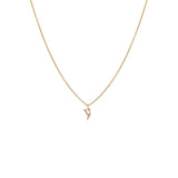 Diamond Pave Hebrew Initial Necklace 14K by By Adina Eden