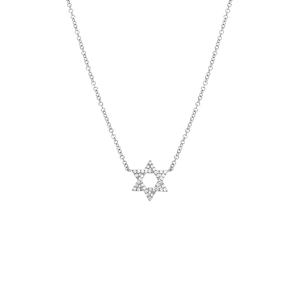 Diamond Pavé Star Of David Necklace 14K by By Adina Eden