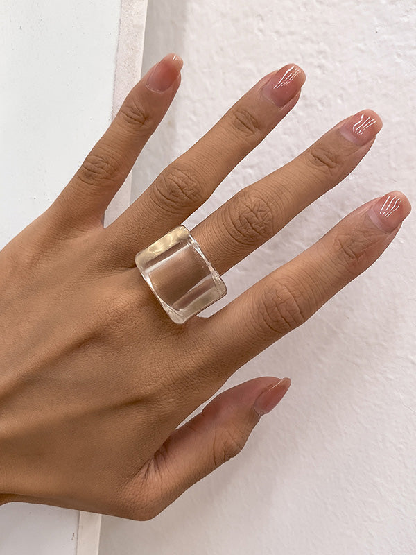 Original Stylish Resin 8 Colors Geometric Ring by migunica