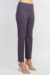 Counterparts Mid Banded Waist Multi Print Stretch Rayon Pants by Curated Brands