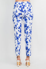 Counterparts Mid Banded Waist Multi Print Stretch Rayon Pants by Curated Brands